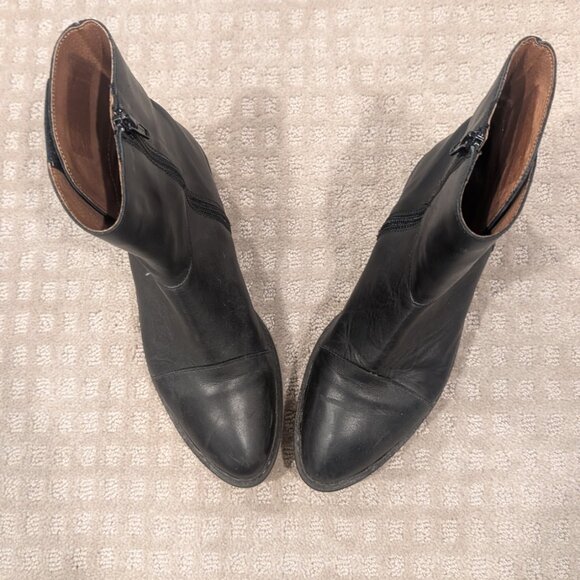 Eric Michael Helen Mid Height Black Leather Boots - Women sz 8.5 - Picture 2 of 11